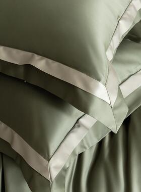 意式A类120色支绒棉四件套酒店风纯拼长接套被LA20250纯棉亲肤四