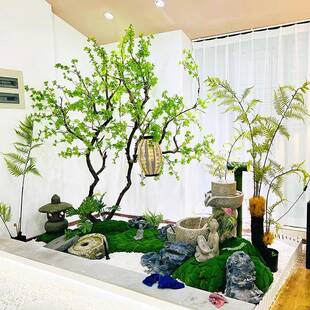 仿真吊钟大树型树绿植景装饰新中假式观造景禅意流水室内YSH庭院