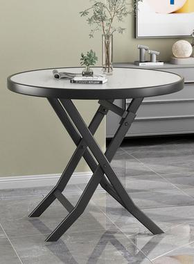 外折叠桌子圆桌餐桌家小40453用户型饭桌简椅易方户桌阳台休闲桌