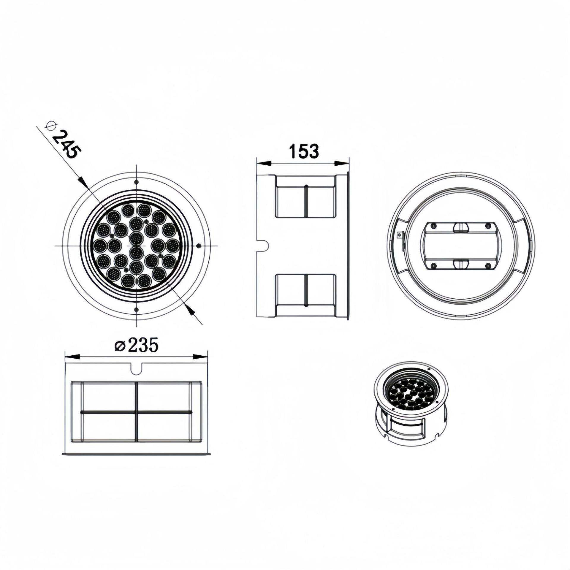 692W12W1W4W36WDMD-2458户外防W水LED大功率地埋灯广场外调角度埋