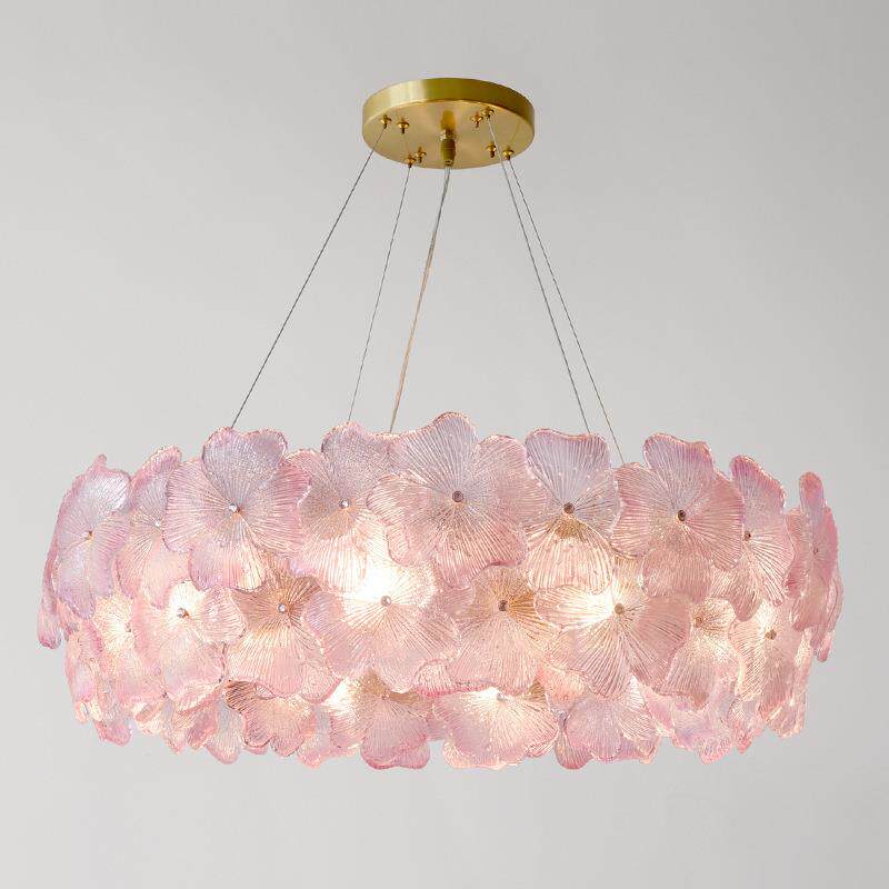 全光谱款客新吊灯法式轻厅奢大厅水晶灯朵花卧室餐515厅吊灯灯具
