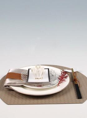 代中桌式板房餐软摆件西餐盘套装摆设创意高端现西餐样盘套UUJ装