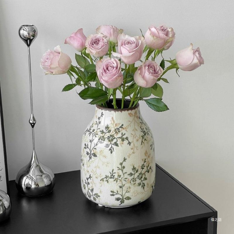 繁花复古陶花瓶摆other件客意厅水培田插瓷花创感园风装饰品新中