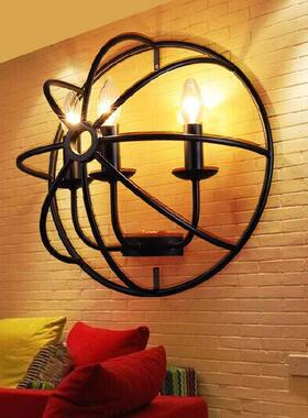 美式l840of外t工风艺壁灯客厅卧室床头户酒吧过道楼梯灯业铁墙壁