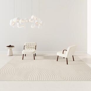 防水丝立体白色案质米感图地毯家饰XNM居配地垫
