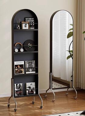 穿衣落地镜子旋转立式RNQ全身镜关家用试一衣镜挂衣架体玄储物妆