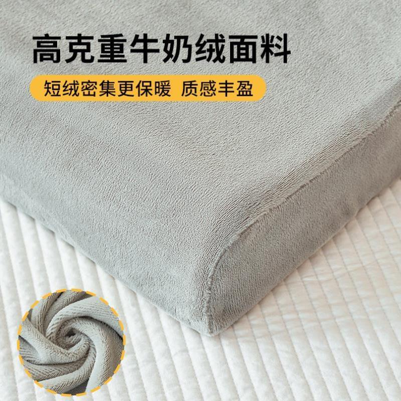 牛奶绒乳胶枕套40c60cm一对装秋冬珊瑚绒枕头套单个枕芯内胆套