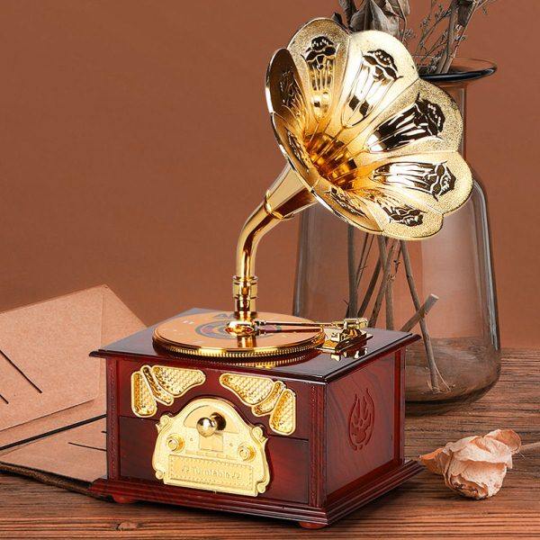 音乐盒八音盒创意复古发条怀旧留声机橱窗摆件儿童生日礼物圣诞节,家居饰品,音乐盒,淘宝优惠券,粉丝福利购,淘宝优惠卷