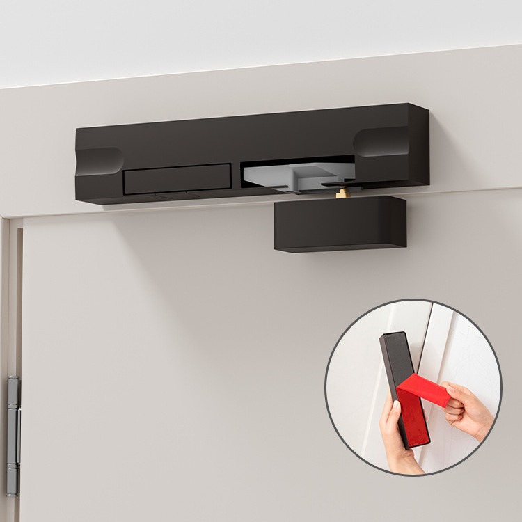 液压闭门器轻奢静音房门加强阻尼器缓冲关门平外开隐形家用门配件