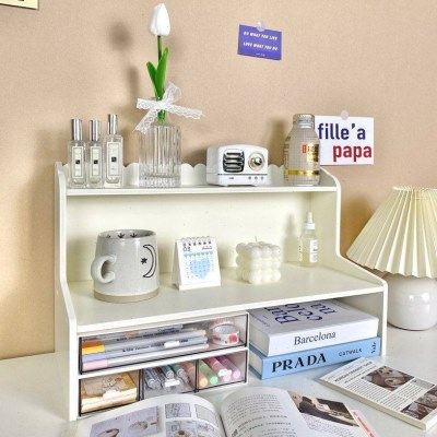 公室桌上收纳置物架公桌书桌架宿舍桌面整理架双层收纳架,收纳整理,书桌收纳置物架,淘宝优惠券,粉丝福利购,淘宝优惠卷