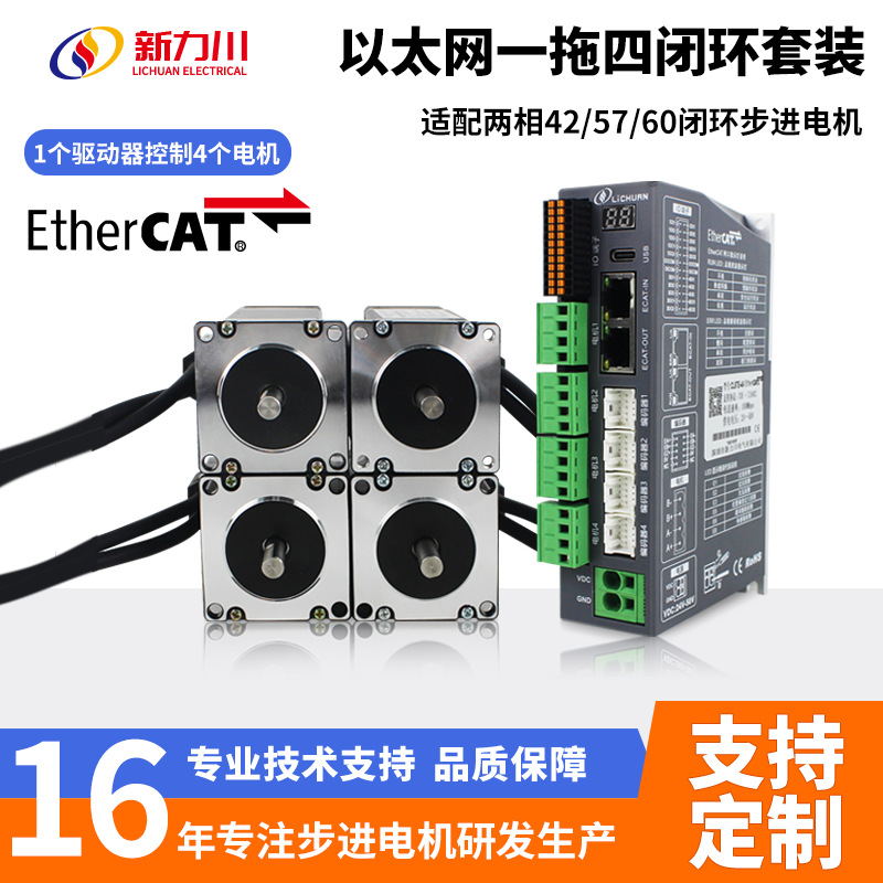 新力川CL57E-4A以太网总线步进电机1个驱动器控制4个电机厂家直销