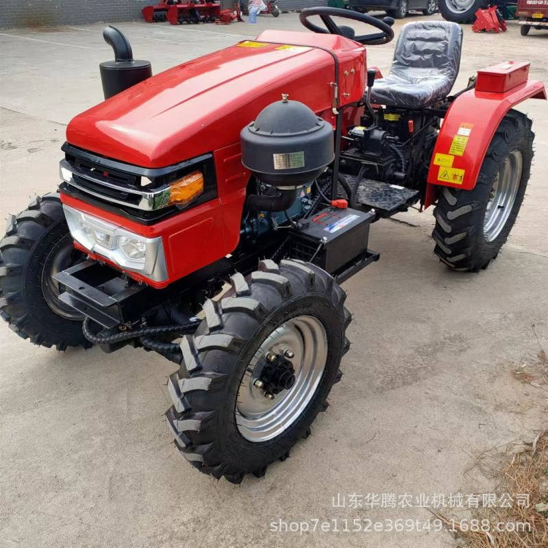 家用小型大棚果园拖拉机 四轮犁地轮式拖拉机 多功能开沟施肥机