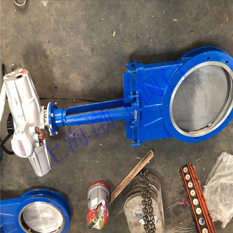电动明杆刀闸阀 PZ973F-10C 开关型电动对夹式刀闸阀