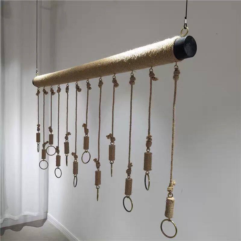 服装店展示架上墙挂衣架钢丝吊架麻绳吊挂女装童装货架挂衣服架子