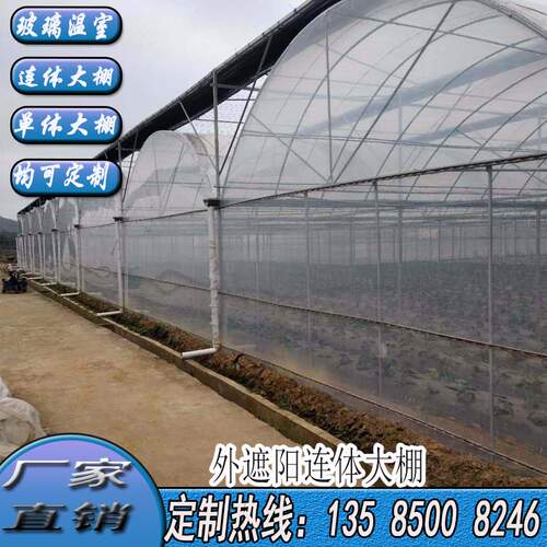 外遮阳连栋大棚蔬菜水果花卉连体大棚养殖骨架钢管定制温室大棚