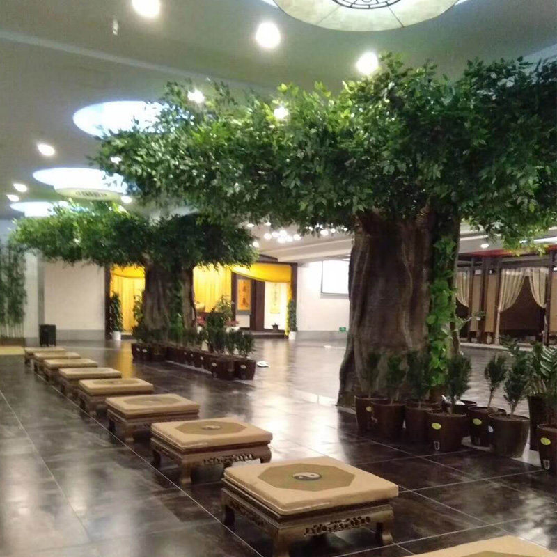 仿真树大型室内装饰假树榕树包柱子树造型树造景植物绿植许愿树