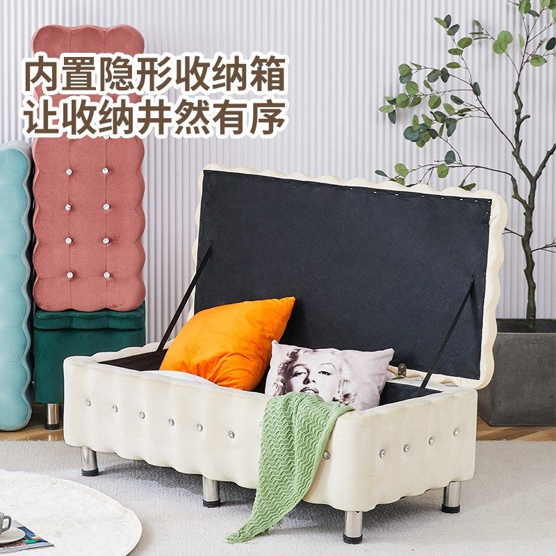 服装店沙发凳子长凳试衣间凳子休息凳鞋凳储物收纳多功能可坐脚凳