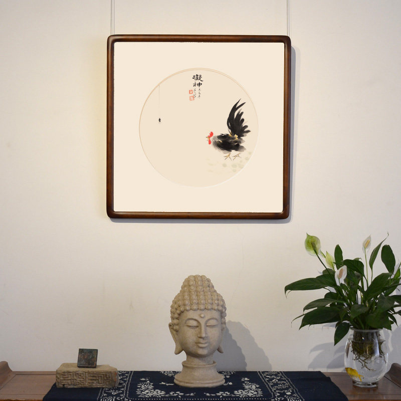 付文一手绘真迹国画花鸟卧室书房客厅中式古典装饰挂画带框装裱