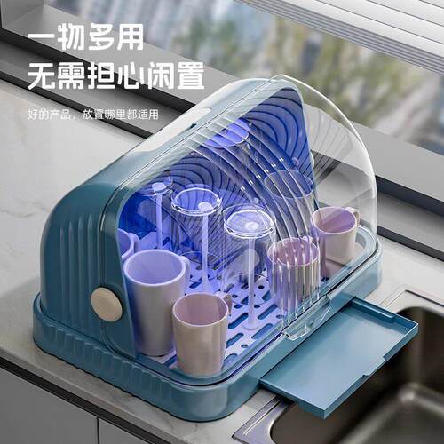 奶瓶收纳盒防尘沥水婴儿置物架宝宝餐具箱专用架婴儿用品储存架子