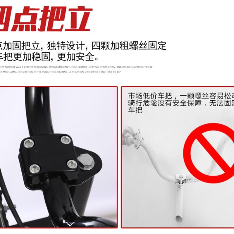 儿童三轮车脚踏车双人带斗折叠14寸16寸18寸2-6-10岁大号充气轮胎