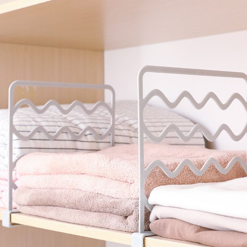 衣柜收纳神器房间挂架分层架隔板断置物架卧室橱柜免钉整理收纳筐