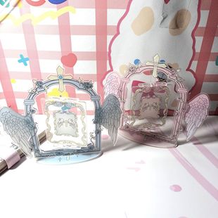 可旋转相框周边亚克力摆件小卡立牌小众插卡立牌展示收纳架礼物