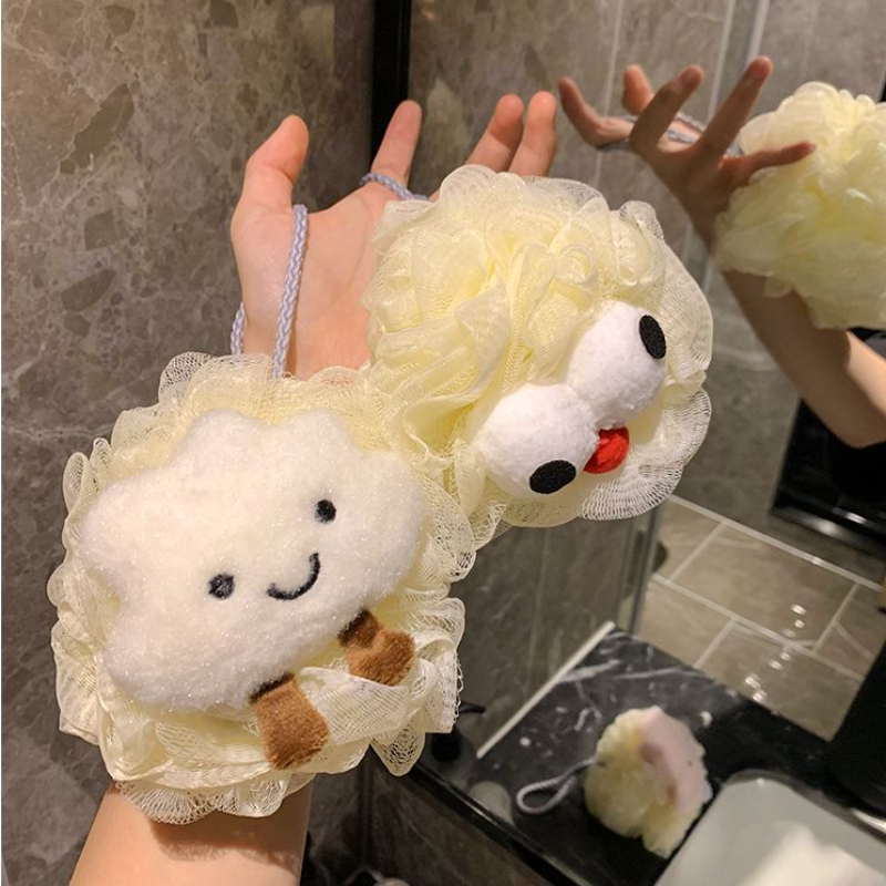 可爱大号沐浴球后背搓澡巾高档不散柔软不伤皮肤卡通浴花洗澡神器