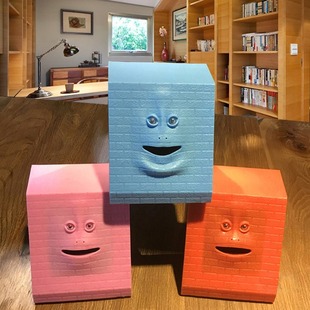 人脸储蓄罐感应吃钱会动的脸存钱罐猴脸嘴巴能动儿童惊喜礼物摆件