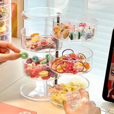 发饰收纳盒皮筋发卡发夹收拾女童头饰头绳宝宝饰品盒压克力首饰盒