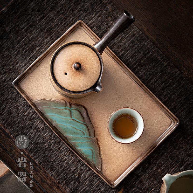 中式茶台陶瓷家用茶盘简易功夫茶茶盘茶具托盘创意干泡台泡茶盘小
