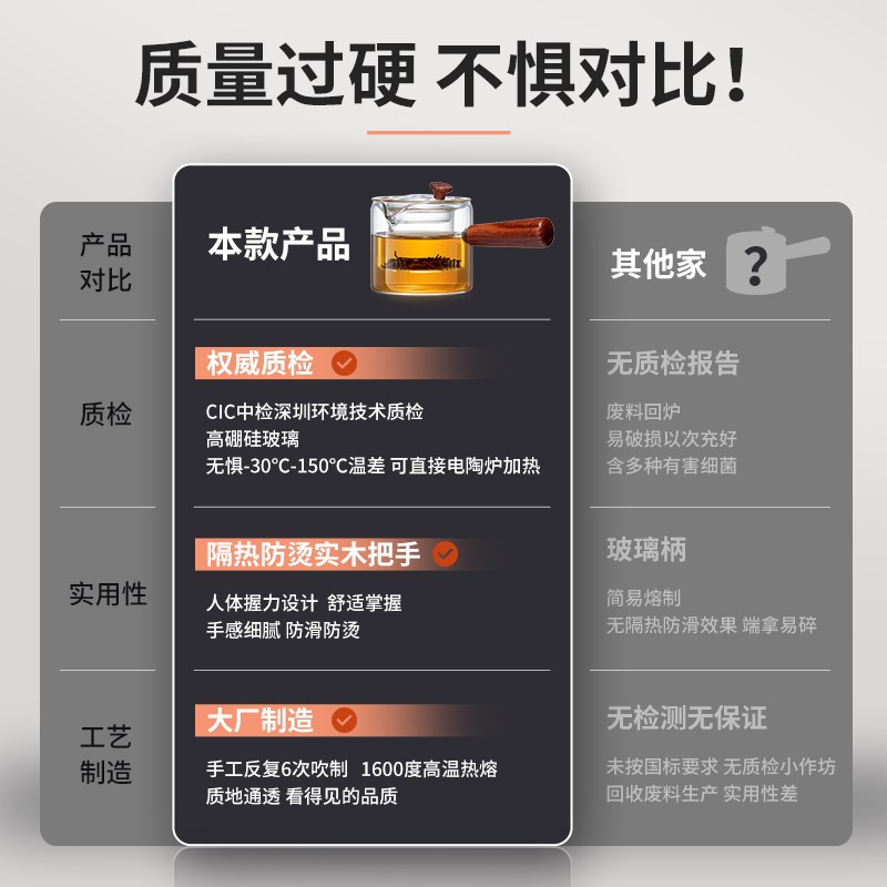 侧把煮茶壶玻璃电陶炉烧水加热家用耐高温泡茶专用大容量新款套装