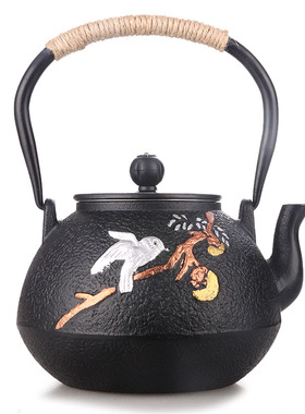 铸铁茶壶家用烧水壶家居饰品样板房新中式博古架茶室售楼处摆件壶