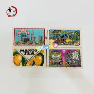 现货包邮新加坡Mlesna木盒茶25包/盒芒果桃英式纯柠檬伴手礼旅游