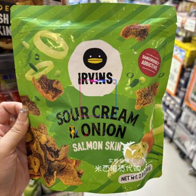 新加坡进口特产IRVINS咸蛋黄鱼皮三文鱼酸忌廉洋葱味80g休闲零食