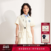 新品 NBA ATELIER女士勇士队多口袋中长款 25夏季 工装 风长裙