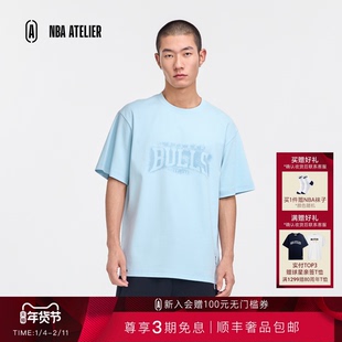26新款NBA ATELIER公牛队微阔凉感t恤男士圆领简约休闲短袖上衣