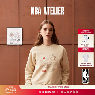 ATELIER女士太阳队针织套头衫 NBA 圆领华夫格卫衣 新品 25春季