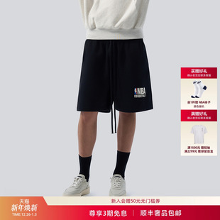 GOD ESSENTIALS联名款 NBA 宽松直筒运动休闲短裤 FEAR 经典