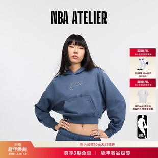ATELIER湖人队落肩连帽套头衫 NBA 女远红外保暖卫衣 新款 25冬季