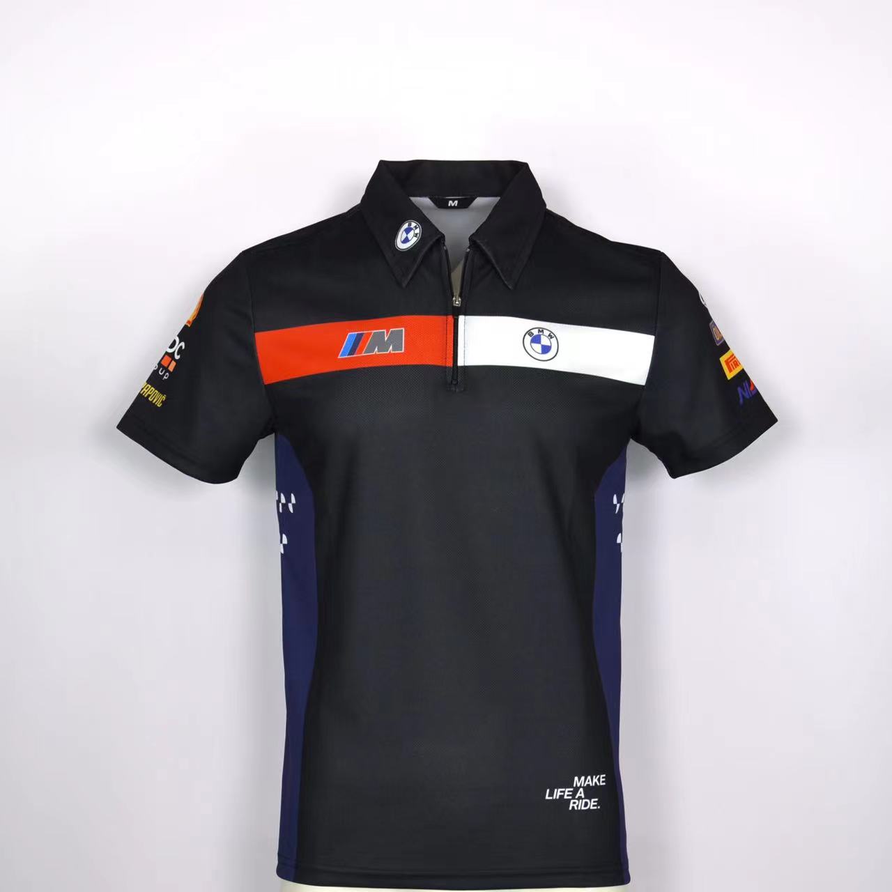 新款夏季爽滑polo衫男工作服翻领短袖t恤BMW4S店工装定制印花logo