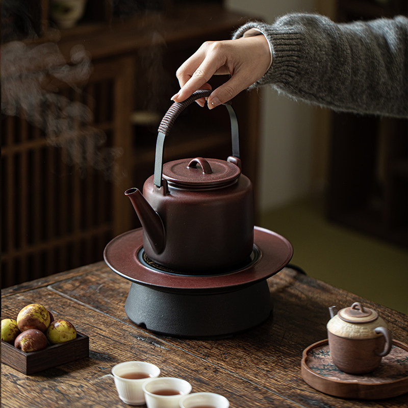 陶瓷烧水壶耐高温泡茶壶围炉煮茶器电陶炉大容量复古可干烧烧茶炉