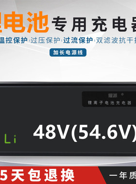 48V54.6V3A8A5A2A10电动车锂电池快速充电器三元聚合物锂离子13串
