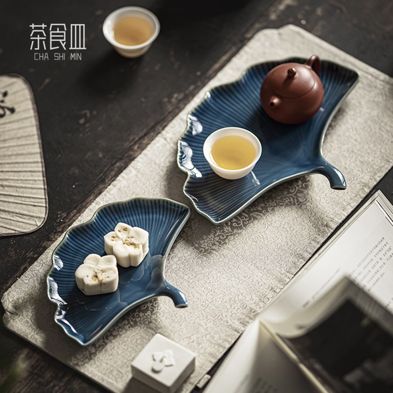 中式茶点盘下午茶点心盘精致陶瓷果盘订婚甜品台糕点盘干果小吃碟