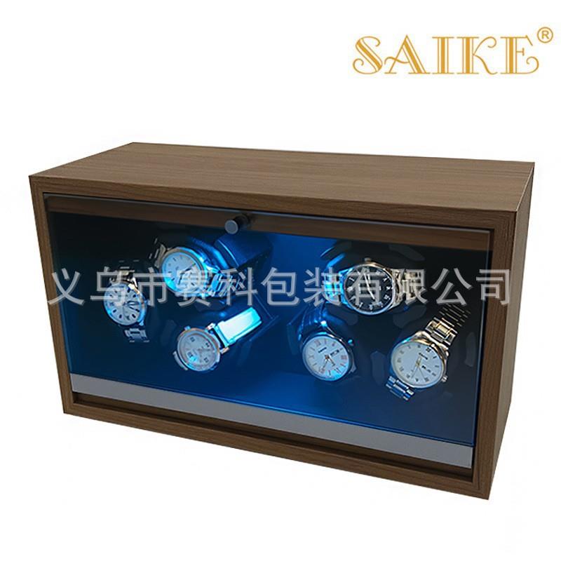 现货黑胡桃纹木质6表位全自动摇表器2*3表电动机械手表上链器