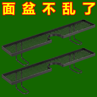 家用镜前卫生间置物架浴室洗漱台壁挂式水龙头免打孔洗手池收纳架