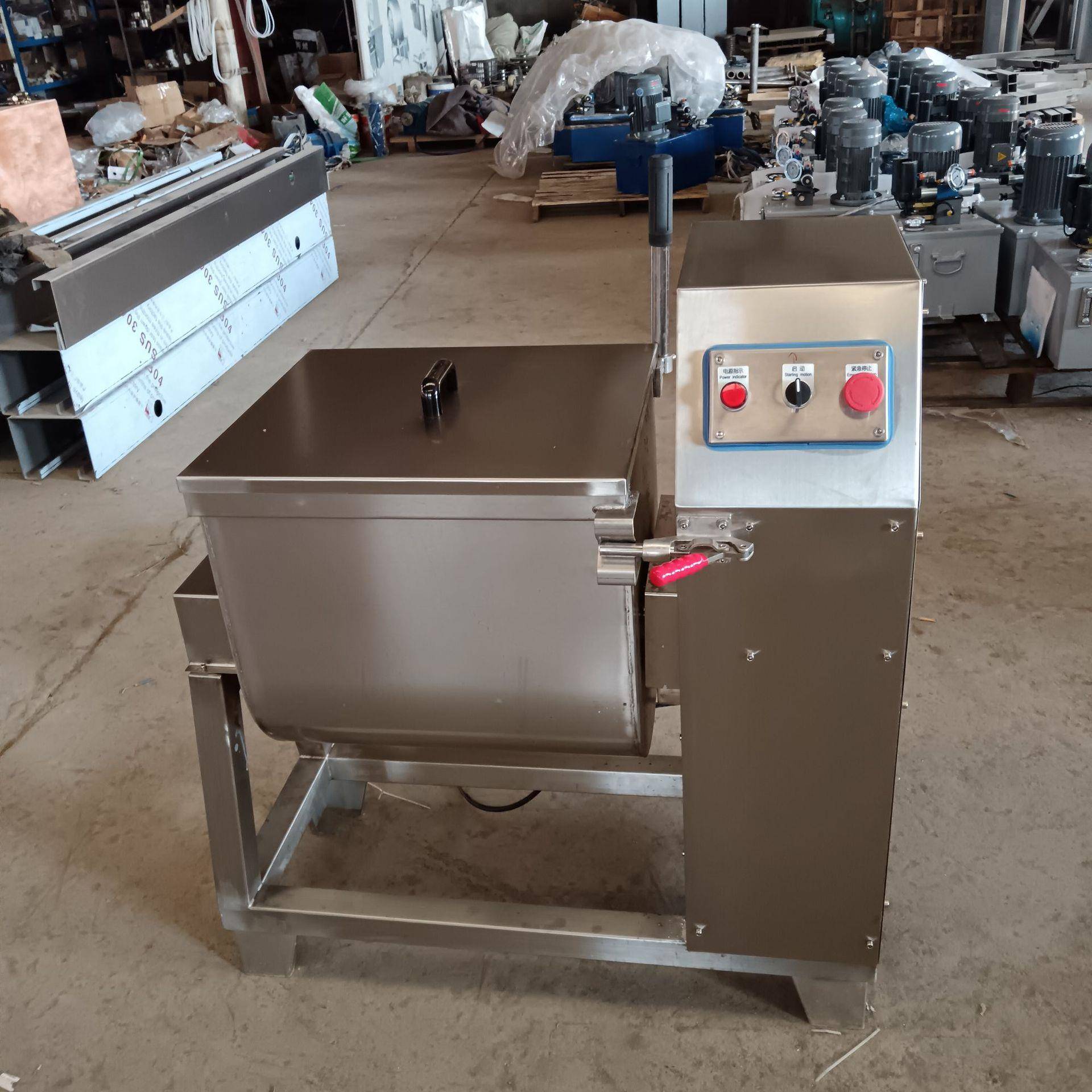 供应不锈钢小型拌馅机多功能肉馅菜馅搅拌机双轴双速拌料机厂家