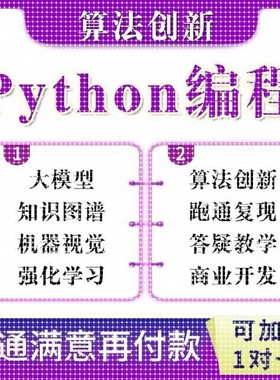 python代编程商业开发智能算法接单指导编写调试爬虫数据抓取跑通