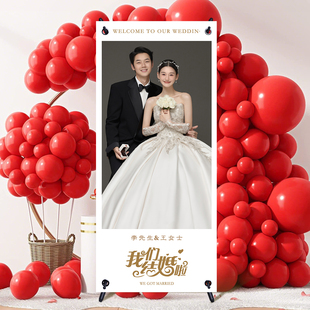 结婚婚礼海报布置装 饰加打印婚纱照易拉宝迎宾牌指引牌设计制作