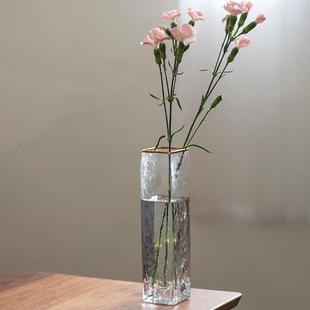 花器小水培桌面家用客厅 北欧玻璃轻奢花瓶摆件插花禅意办公室日式