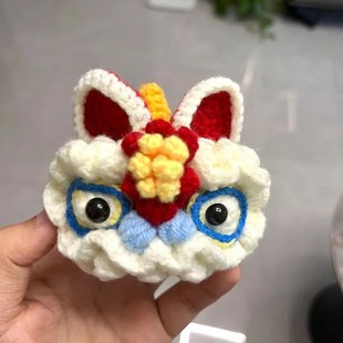 极速手工diy醒狮挂件钥匙扣钩针编织材料包新R年车挂毛线玩偶春节